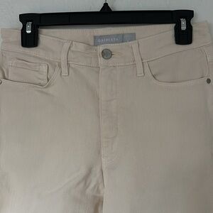 Athleta sculptek cream jeans size 6